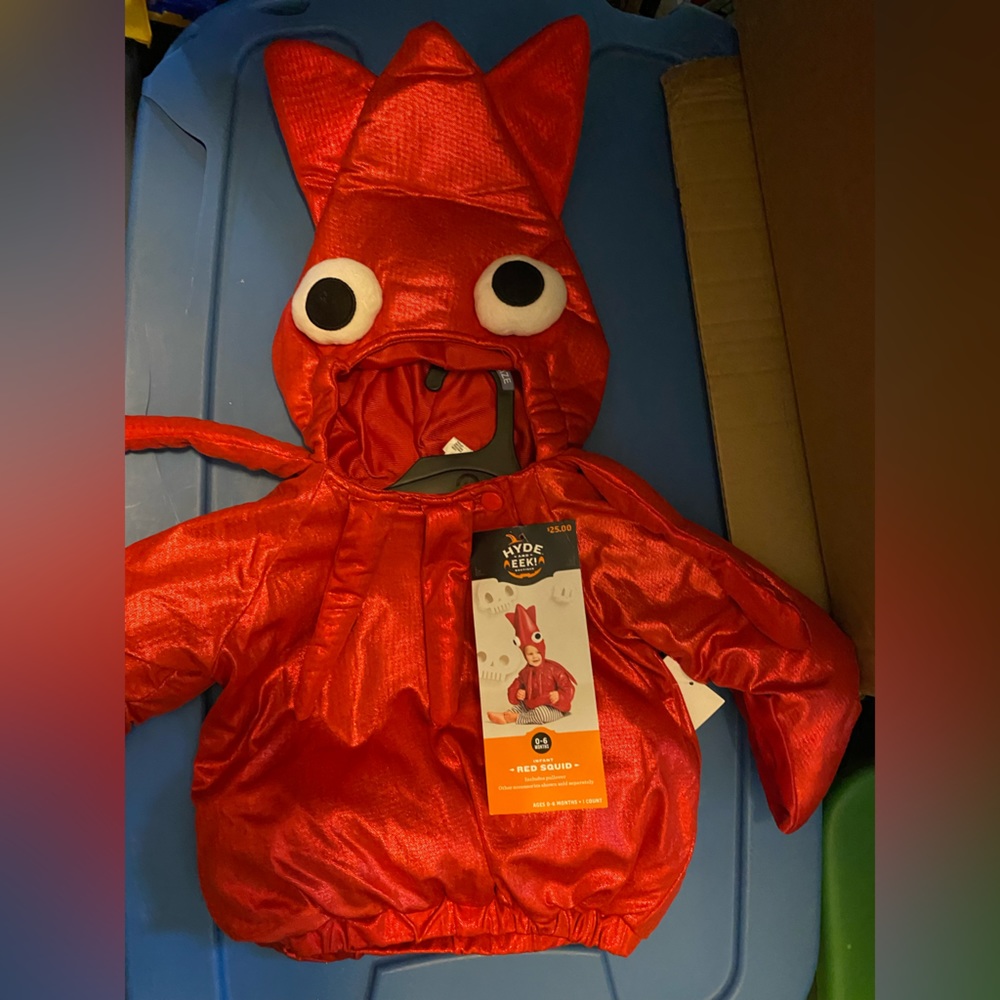 Hyde and Eek Infant Red Squid Costume size 0-6 months